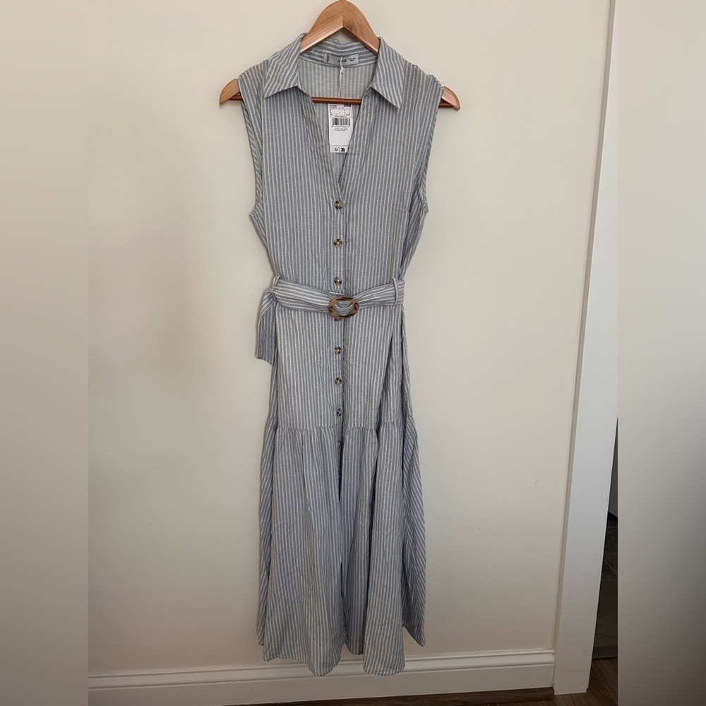 NWT Mango Belt Shirt Dress ~ Size 8 US - Picture 6 of 8